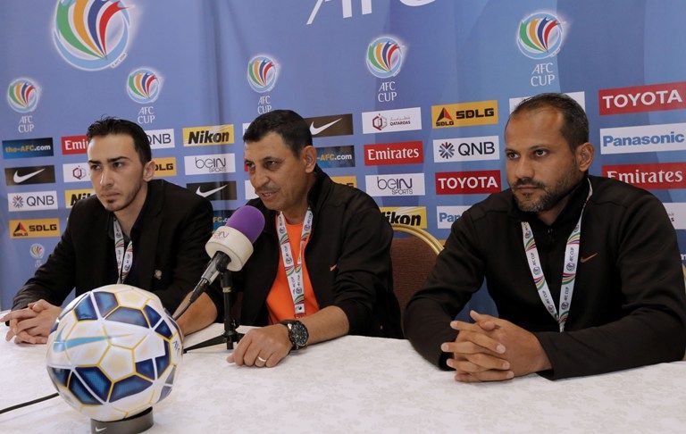 مدرب الوحدة يتحدث بالمؤتمر الصحفي 