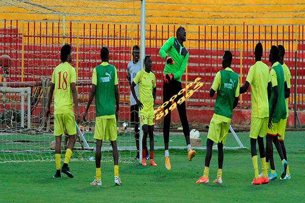 جانب من تدريبات فريق المريخ السوداني