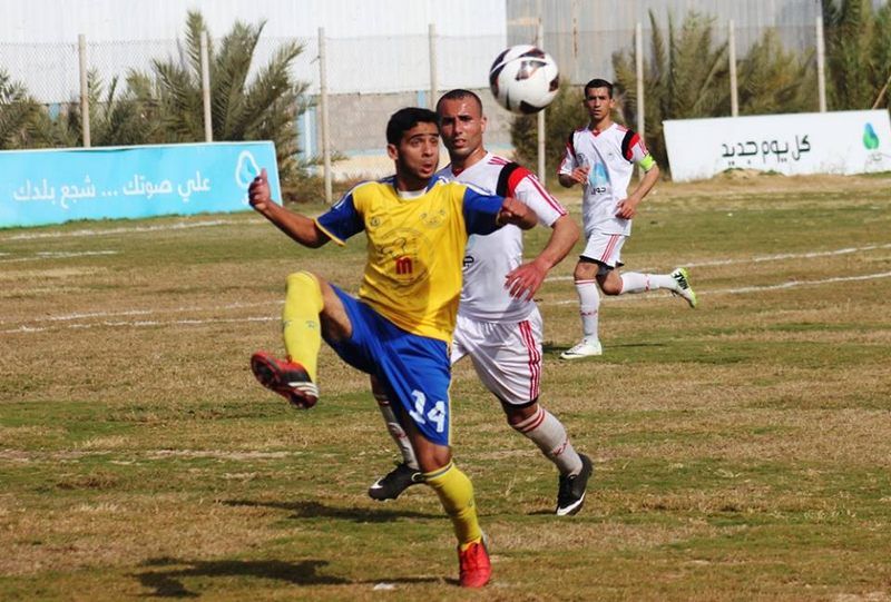لقطة من لقاء الرياضي وشباب جباليا