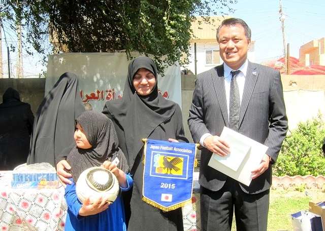 نائب رئيس الاتحاد الياباني كوزو تاشيما في بغداد