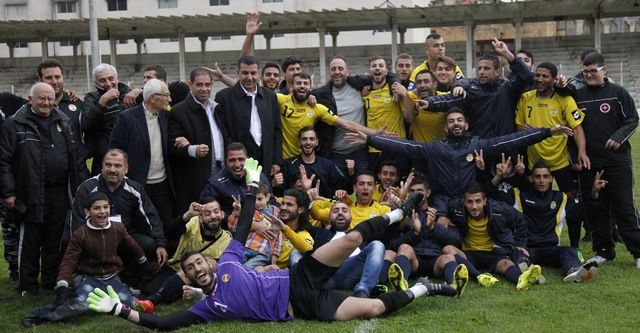 فرحة فريق العهد بلقب الدوري اللبناني للمرة الرابعة