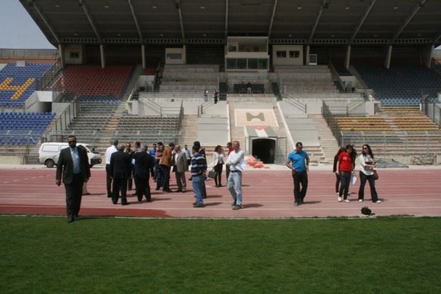 من جولة الإعلاميين للملاعب الأردنية 