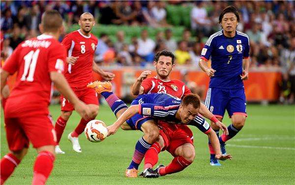 من مباراة اليابان والأردن في كاس آسيا 2015 بأستراليا