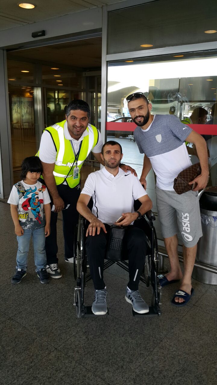 عدي الصيفي في وداع أحمد هايل بمطار الكويت