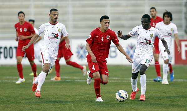 جانب من لقاء الذهاب بين الجزيرة والشرطة في كأس الاتحاد الآسيوي