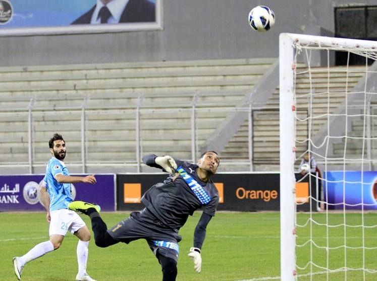 إحدى الأهداف المسجلة ببطولة الدوري الأردني ( الفيصلي - الجزيرة ) 