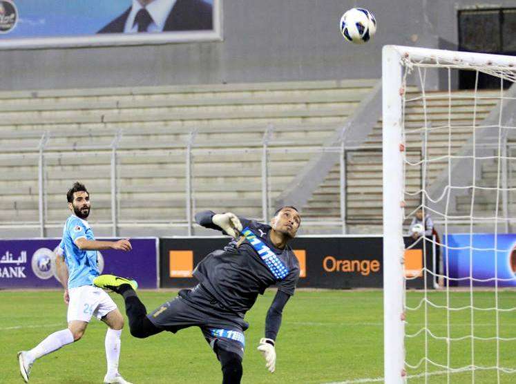إحدى الأهداف المسجلة ببطولة الدوري الأردني ( الفيصلي - الجزيرة )