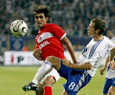 من مباراة دينامو كييف وسبارتاك موسكو