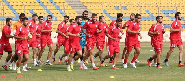 من تدريبات منتخب لبنان استعداداً لمواجهة الكويت