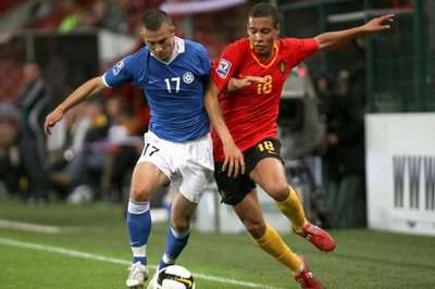 من لقاء اليوم بين بلجيكا وأستونيا