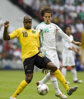 جانب من لقاء المكسيك وجامايكا