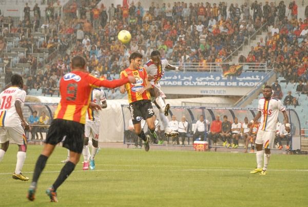 من مباراة الذهاب بين الترجي الرياضي وقلوب الصنوبر الغاني