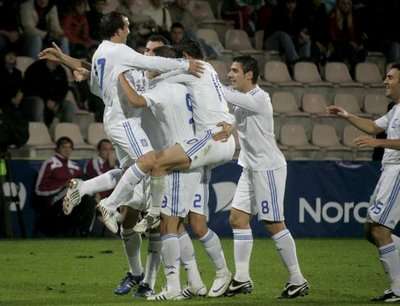 فرحة لاعبي اليونان