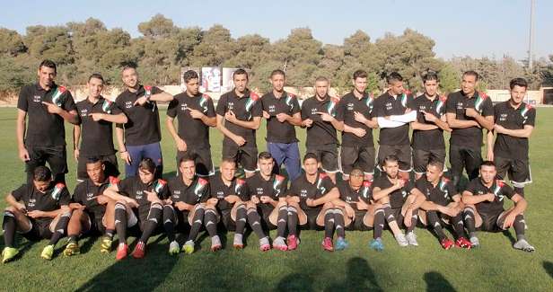 لقطة جامعة لمنتخب النشامى قبل تدريب اليوم