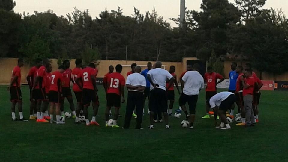 منتخب ترينيداد توباغو في إحدى تدريباته بالأردن 