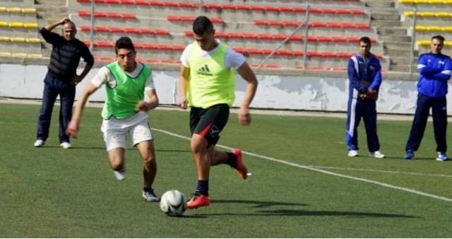 جانب من تدريب منتخب الشباب في المعسكر السابق