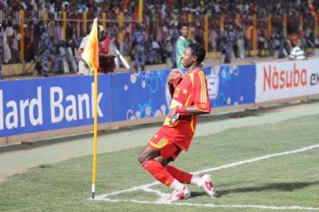 النيجيري ايداهو سعيد بعد تسجيل الهدف الاول