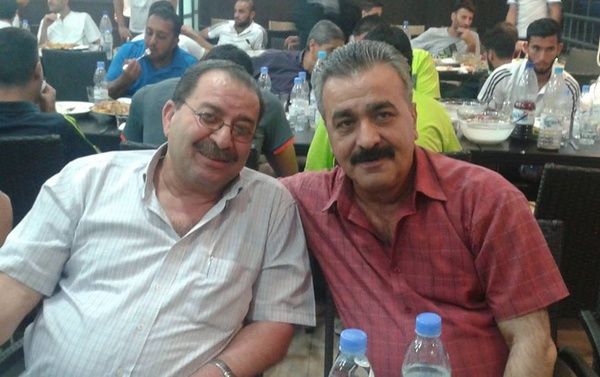 صلاح رمضان رئيس اتحاد الكرة مع محمد السباعي رئيس نادي المحافظة