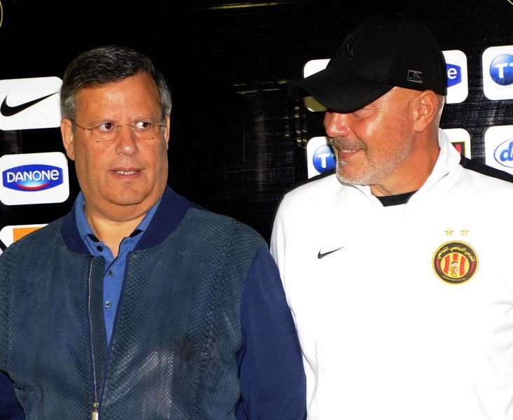 جوزيه انيجو صحبة رئيس الترجي حمدي المدب