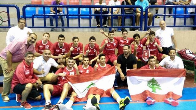 منتخب لبنان بعد الفوز على تونس