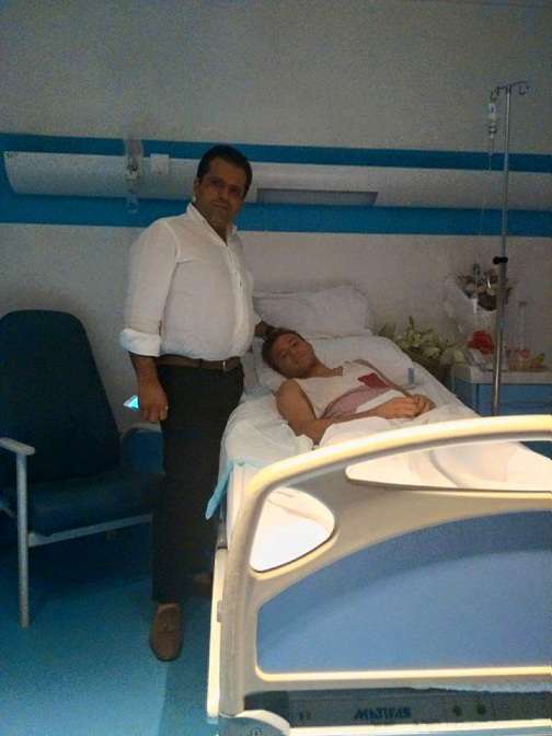 رئيس الافريقي عند زيارته للعقربي