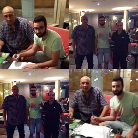 إسماعيل معلى عند امضاء العقد لفائدة الزمالك