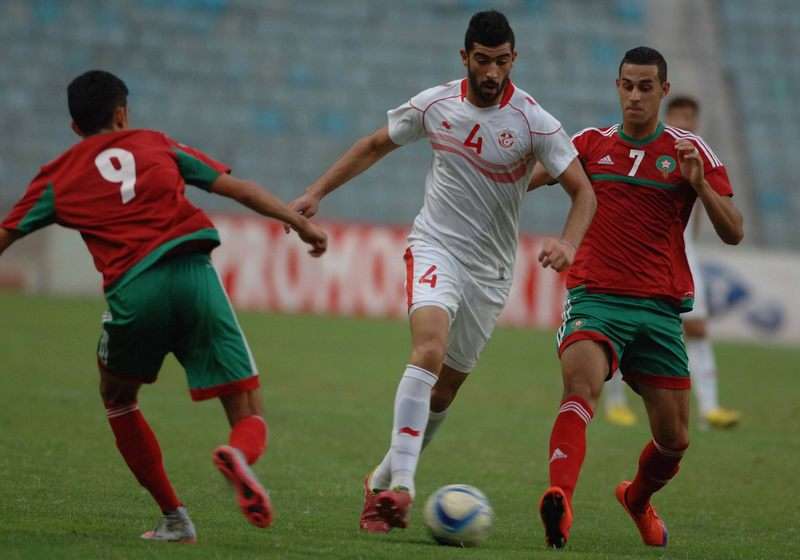  من مباراة اليوم بين تونس والمغرب 