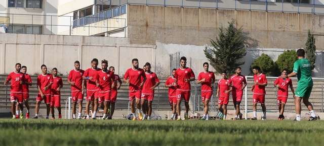 من تدريبات منتخب لبنان