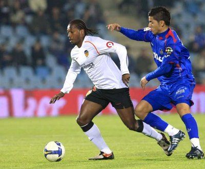 جانب من مباراة خيتافي وفالنسيا الذي جرى مساء امس