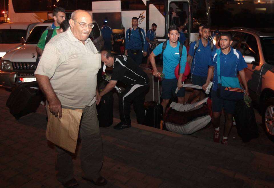 وصول المنتخب الفلسطيني بيروت
