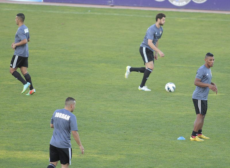 جانب من تدريبات منتخب الأردن 