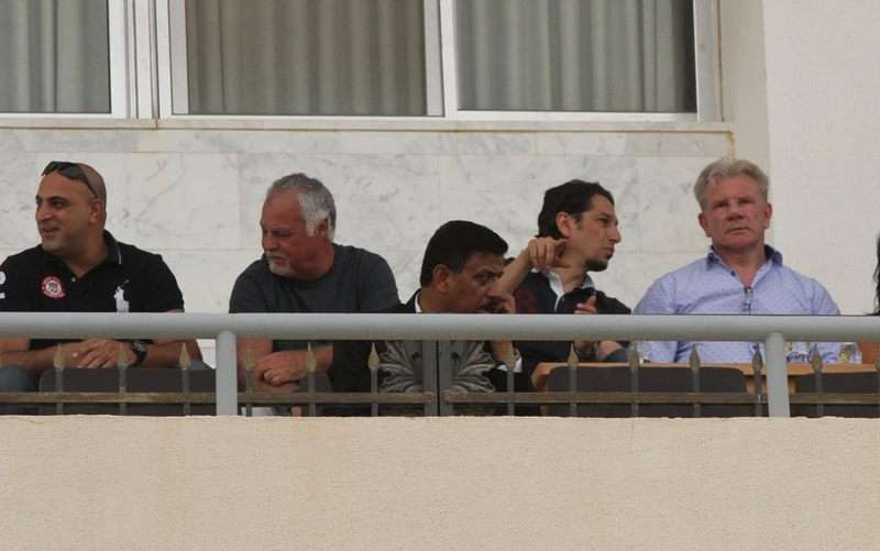 الجهاز الفني خلال رصده لمباراة الصريح والبقعة اليوم