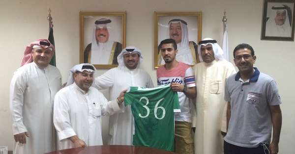 البذالي مع عاشور بعد التوقيع مع الاخضر