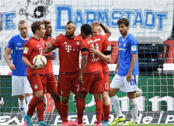 لقطة من لقاء دارم شتات مع بايرن ميونيخ