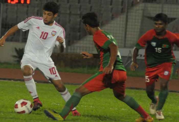 من مباراة بنغلادش والإمارات