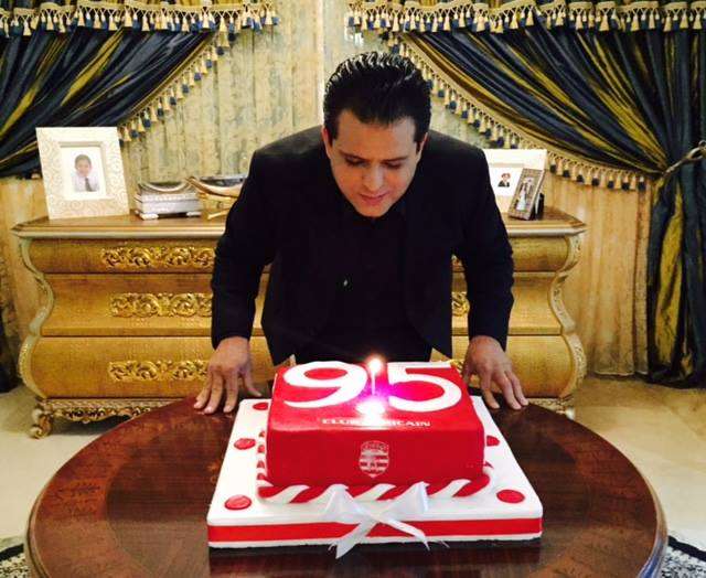 رئيس الافريقي سليم الرياحي يحتفل بعيد الميلاد رقم 95 للنادي