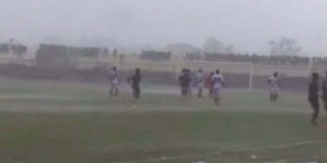 المباراة لحظة توقفها