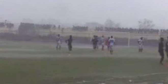 المباراة لحظة توقفها