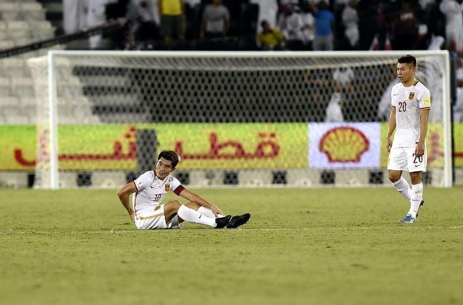 قائد منتخب الصين زهانغ زهي بعد نهاية اللقاء