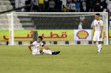 قائد منتخب الصين زهانغ زهي بعد نهاية اللقاء
