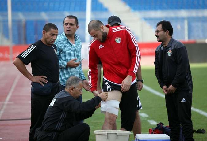 عامر شفيع غاب عن تدريب الأردن اليوم