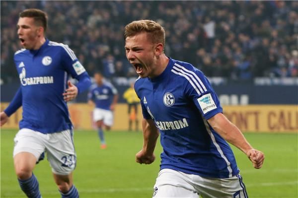 لقطة من مباراة شالكة وهيرتا برلين