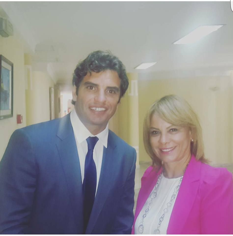 مالك الجزيري صحبة رئيسة الاتحاد التونسي للتنس