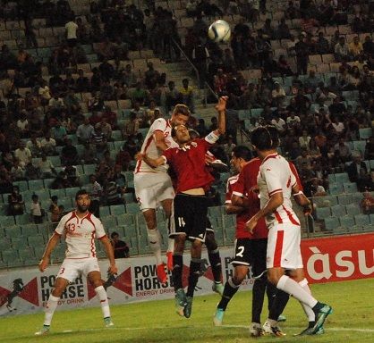 من مباراة اليوم بين تونس وليبيا 