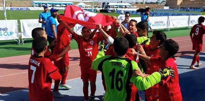 فرحة اشبال الترجي بعد الفوز على بطل بلجيكا 