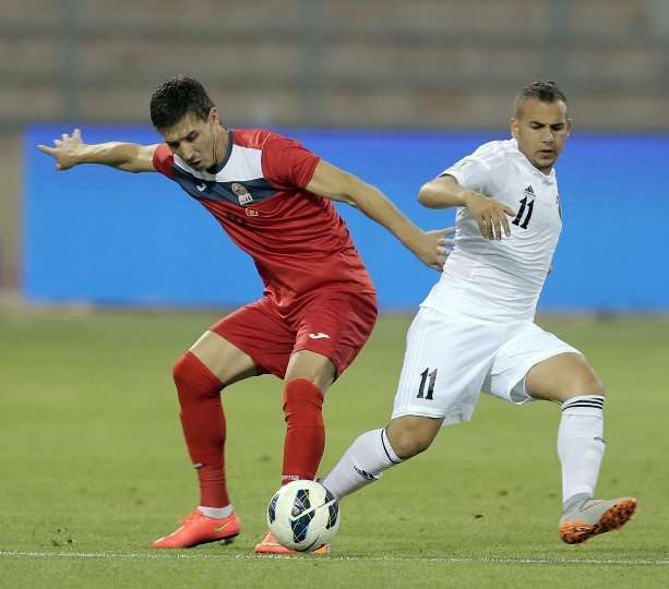 من لقاء الأردن وقيرغستان ذهاباً في عمان