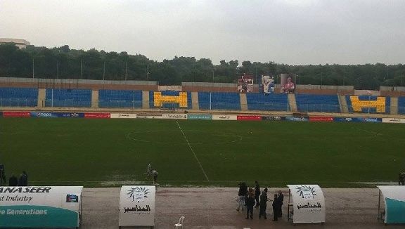 ستاد عمان الدولي بعد سحب مياه الأمطار عن أرضيته