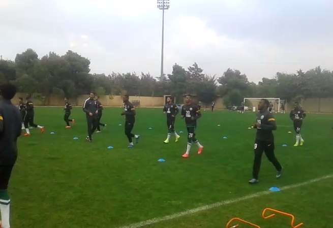  تدريب المنتخب السعودي على ملعب البترا