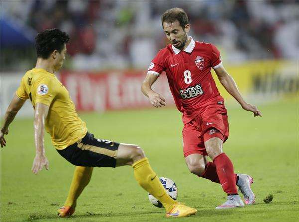 من مباراة الذهاب بين الاهلي وجوانجزو