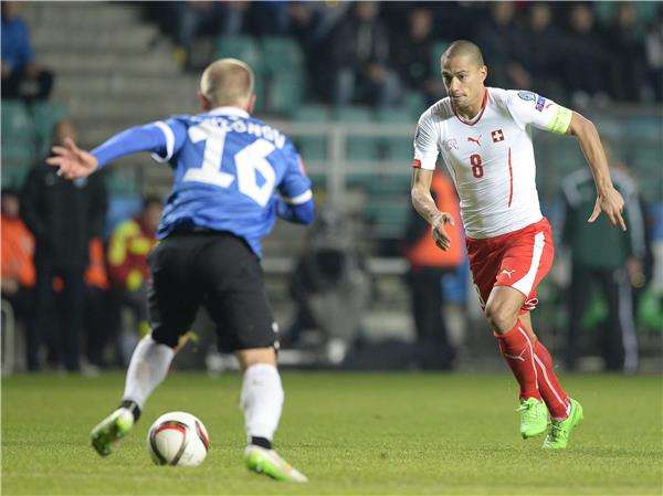 من لقاء استونيا وسويسرا .. ارشيفية 